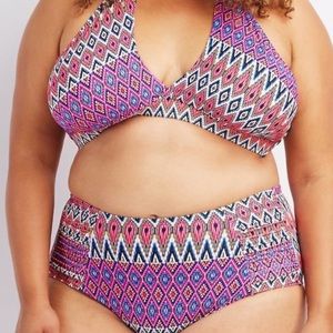 Charlotte Russe Tribal Print high waisted bikini